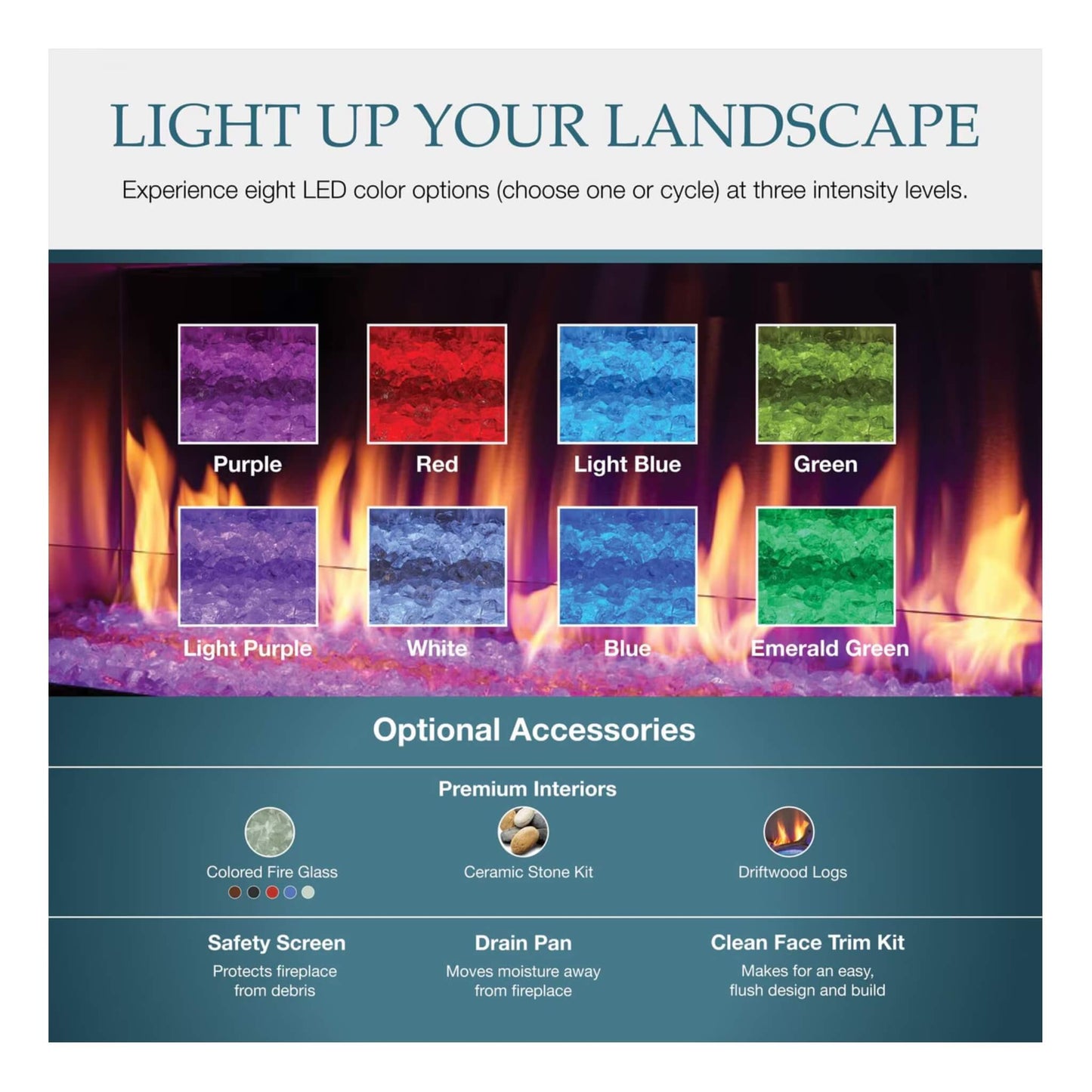 Majestic Lanai 60" Single Sided Linear Outdoor Gas Fireplace [ODLANAIG-60] (SAK94821)