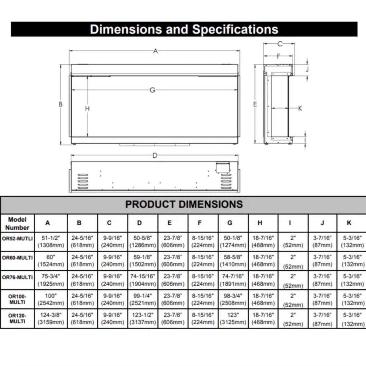 Modern Flames Orion Multi 76" Heliovision Built-In Electric Fireplace [OR76-MULTI] (SAK93726)
