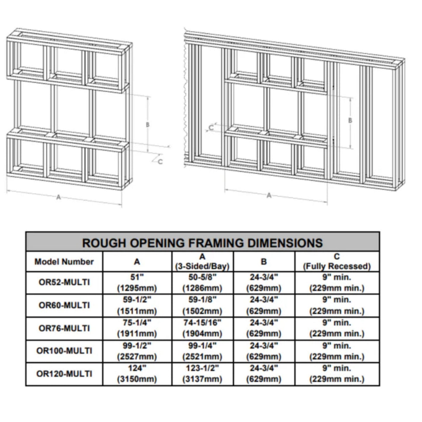 Modern Flames Orion Multi 76" Heliovision Built-In Electric Fireplace [OR76-MULTI] (SAK93726)